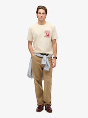 Superdry Cream 100% Cotton Trade Tools Loose T-Shirt - Image 2 of 5