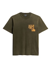 Superdry Green 100% Cotton Trade Tools Loose T-Shirt - Image 5 of 6