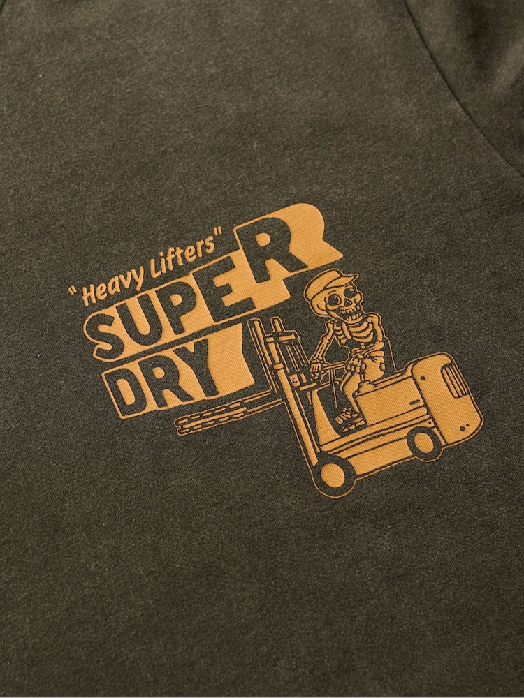 Superdry Green 100% Cotton Trade Tools Loose T-Shirt - Image 6 of 6