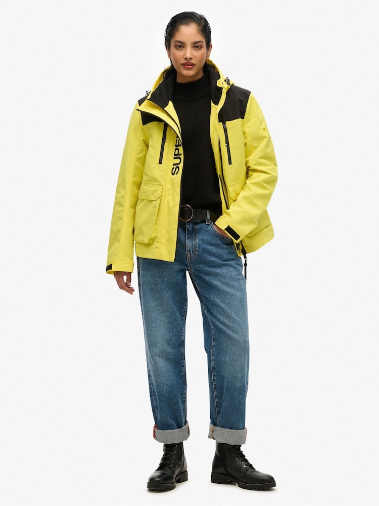Superdry Yellow Colour Block Ultimate Windbreaker Jacket - Image 2 of 5