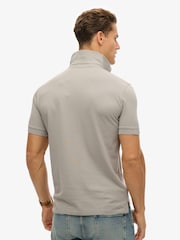 Superdry Grey City Pique Polo Shirt - Image 2 of 6