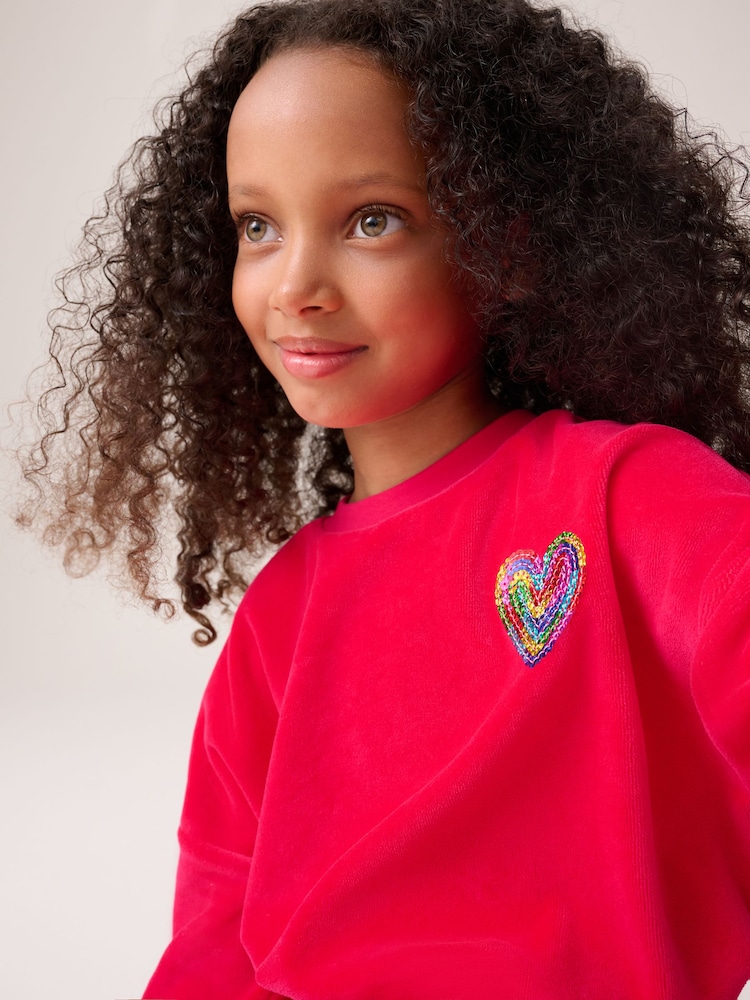 Little Bird by Jools Oliver Pink 2 Piece Velour Glitter Tracksuits - Image 5 of 5 Little Bird by Jools Oliver Pink 2 Piece Velour Glitter Tracksuits - Image 5 of 5
