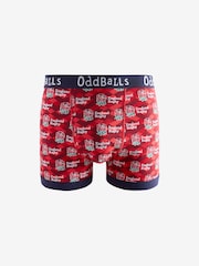 OddBalls Red Mens England Rugby Union 24/25 Boxers Shorts - Image 1 of 1