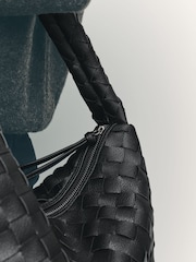 Black Weave Shoulder Bag - Image 5 of 5