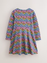 Little Bird by Jools Oliver Navy Rainbow Long Sleeve Skater Dress - Image 7 of 10