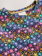 Little Bird by Jools Oliver Navy Rainbow Long Sleeve Skater Dress - Image 9 of 10