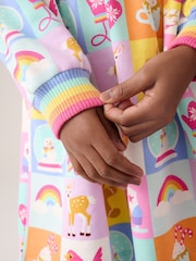 Little Bird by Jools Oliver Pastel Rainbow Star Skater Confetti Star Sweat Dress - Image 4 of 10