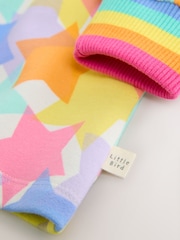 Little Bird by Jools Oliver Pastel Rainbow Star Skater Confetti Star Sweat Dress - Image 8 of 10