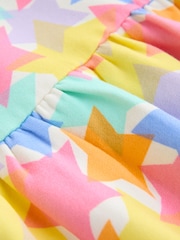 Little Bird by Jools Oliver Pastel Rainbow Star Skater Confetti Star Sweat Dress - Image 9 of 10
