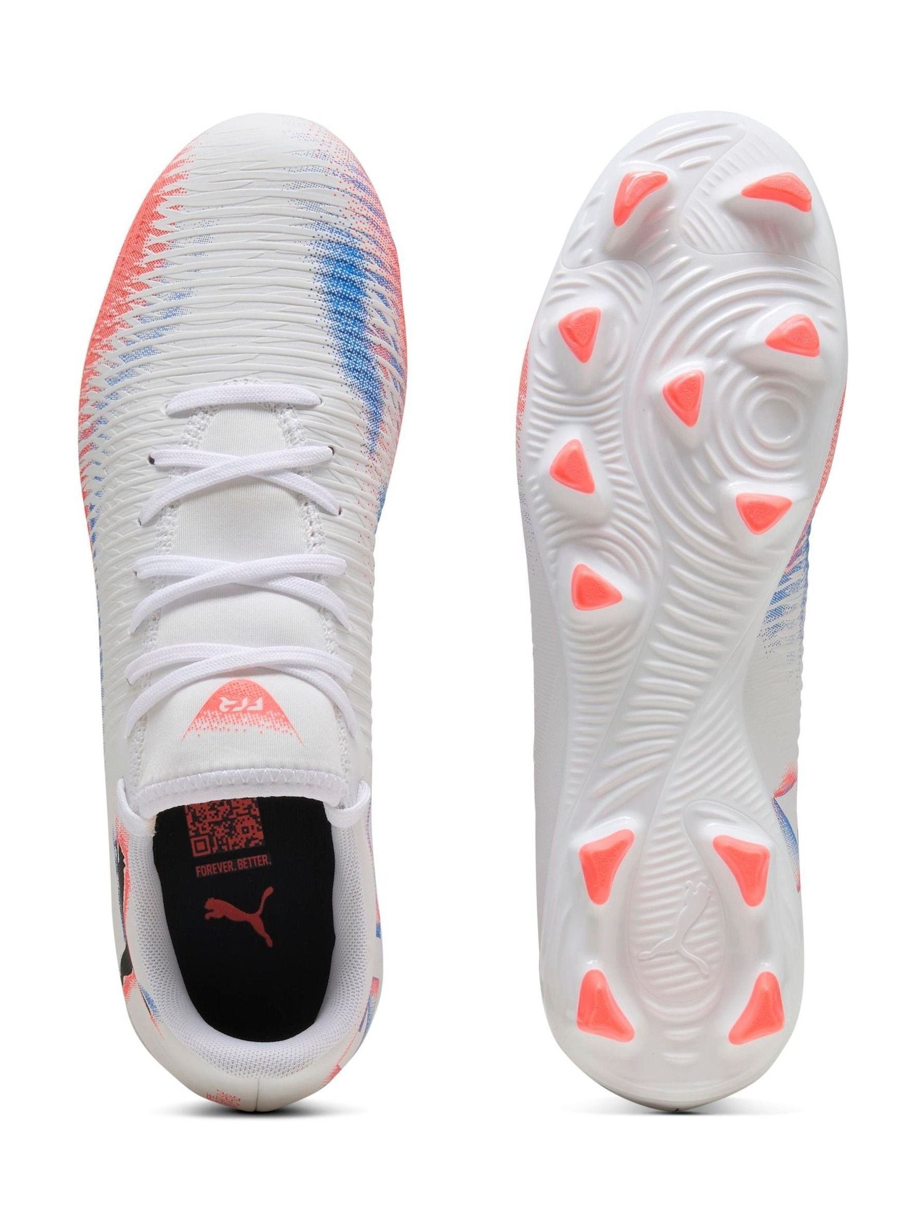 Buy Puma White Mens Future 8 Play Firm Ground Football Boots from