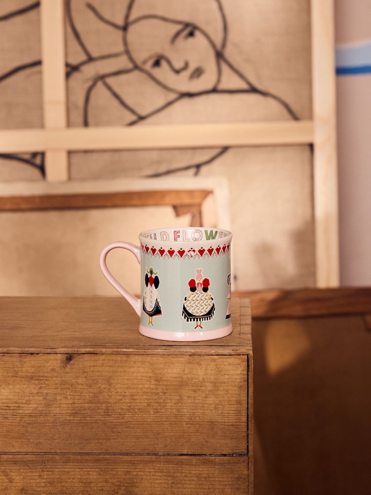 Cath Kidston Green Wild Flowers Wild Women Mug - Image 1 of 5
