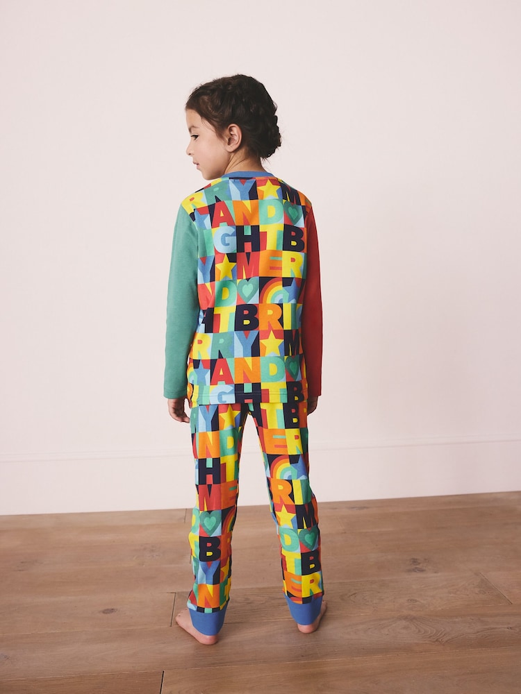 Little Bird by Jools Oliver Multi Kids Happy and Bright Pyjamas Set - Image 2 of 7 Little Bird by Jools Oliver Multi Kids Happy and Bright Pyjamas Set - Image 2 of 7