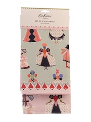 Cath Kidston Set of 2 Green Wild Flowers Wild Women Tea Towels - Image 5 of 5