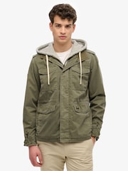Superdry Green Hooded Rookie Field Jacket - Image 1 of 7