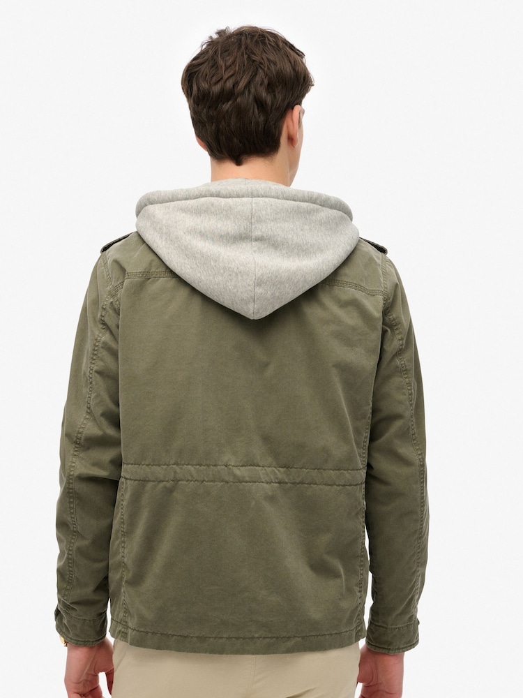 Superdry Green Hooded Rookie Field Jacket - Image 2 of 7