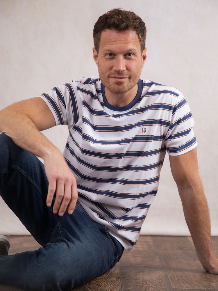 Lakeland Clothing Blue Striped T-Shirt - Image 2 of 8 Lakeland Clothing Blue Striped T-Shirt - Image 2 of 8
