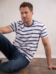 Lakeland Clothing Gestreiftes T-Shirt, Blau - Bild 3 von 8
