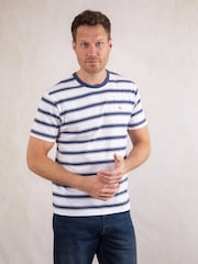 Lakeland Clothing Gestreiftes T-Shirt, Blau - Bild 5 von 8