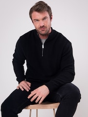 Lakeland Clothing Derwent Quarter Zip Black Jumper - Image 1 of 7