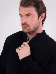 Lakeland Clothing Derwent Quarter Zip Black Jumper - Image 2 of 7