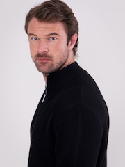 Lakeland Clothing Derwent Quarter Zip Black Jumper - Image 3 of 7