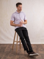 Пурпурный - Lakeland Clothing Purple Newlands Pocket Polo Shirt - Image 4 of 8