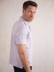 Пурпурный - Lakeland Clothing Purple Newlands Pocket Polo Shirt - Image 5 of 8