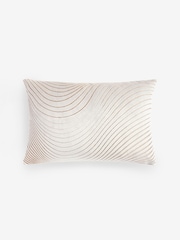Champagne Gold 40 x 59cm Velvet Curve Cushion - Image 3 of 5