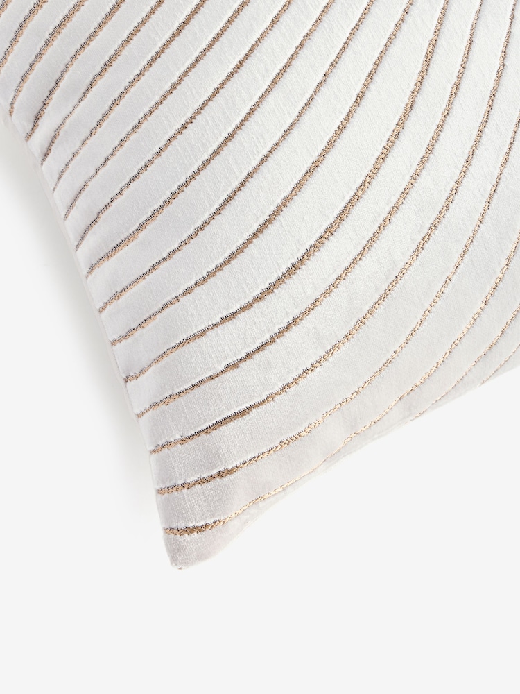 Champagne Gold 40 x 59cm Velvet Curve Cushion - Image 5 of 5
