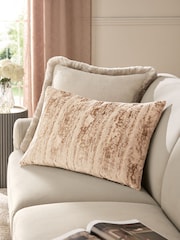 Mid Natural 40 x 59cm Fem Chic Velvet Abstract Cushion - Image 1 of 5