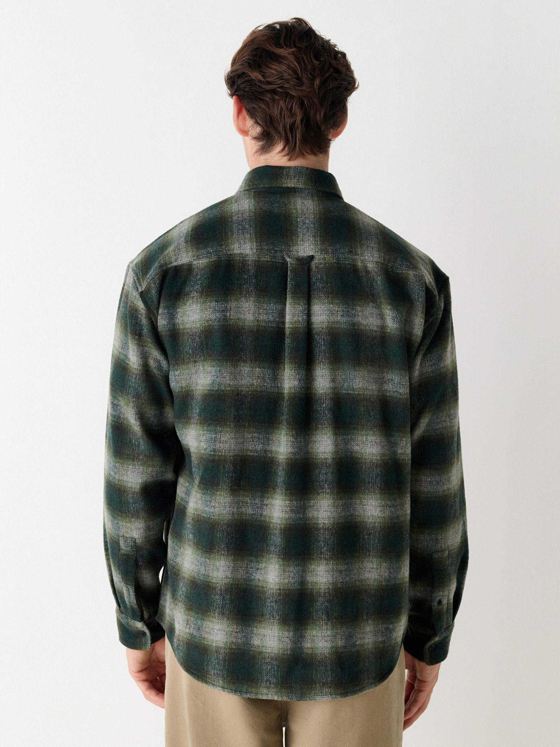 Buy Green Twin Pocket Long Sleeve Check Overshirt from Next USA