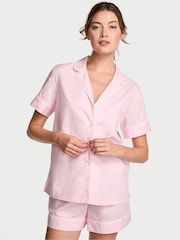 Victoria's Secret Pretty Blossom Pink Cotton Short Pyjama Set - Image 1 of 3