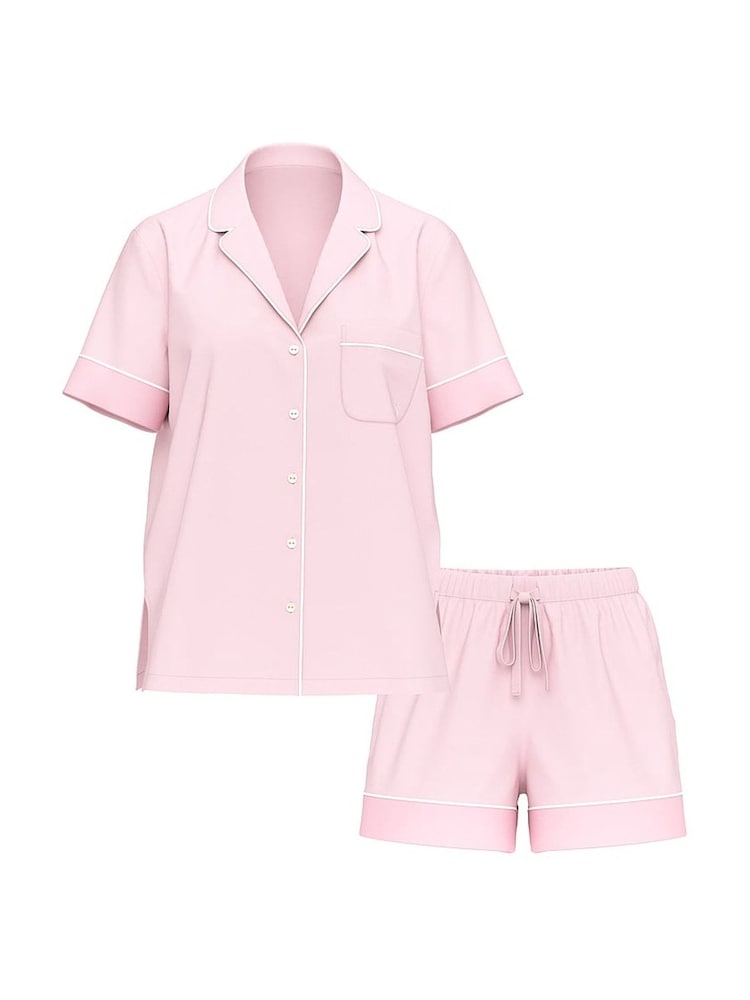 Victoria's Secret Pretty Blossom Pink Cotton Short Pyjama Set - Image 3 of 3