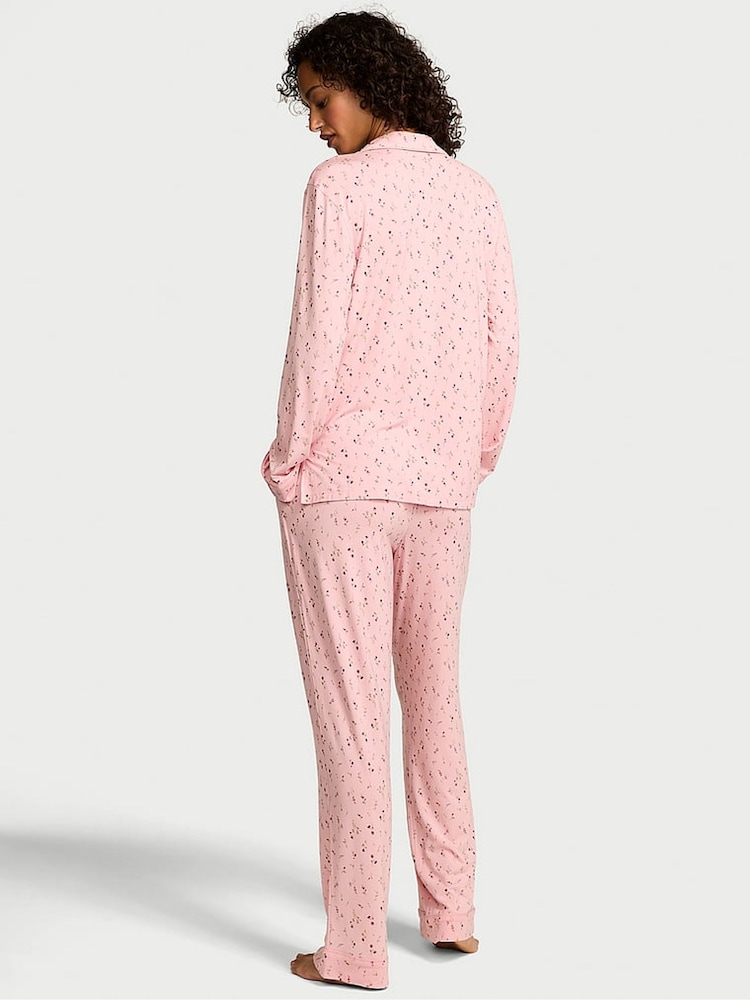 Victoria's Secret Pink Lily Ditsy Floral Modal Long Pyjama Set - Image 2 of 2