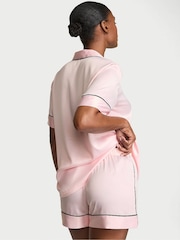 Victoria's Secret Angel Pink With Embroidery Satin Short Pyjama Set - Image 2 of 3