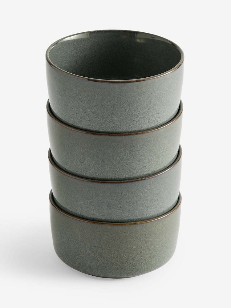 Green Dalton Set of 4 Cereal Bowls - Image 4 of 4 Green Dalton Set of 4 Cereal Bowls - Image 4 of 4