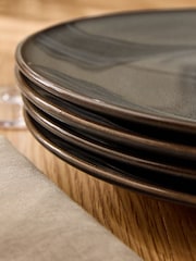 Set of 4 Grey Hampton Dinner Plates - Image 2 of 3