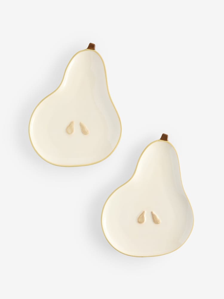 Set of 2 Natural Pear Side Plates - Image 5 of 5 Set of 2 Natural Pear Side Plates - Image 5 of 5