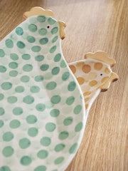 Set of 2 Green and Yellow Pat and Peggy Chicken Side Plates - Image 3 of 4