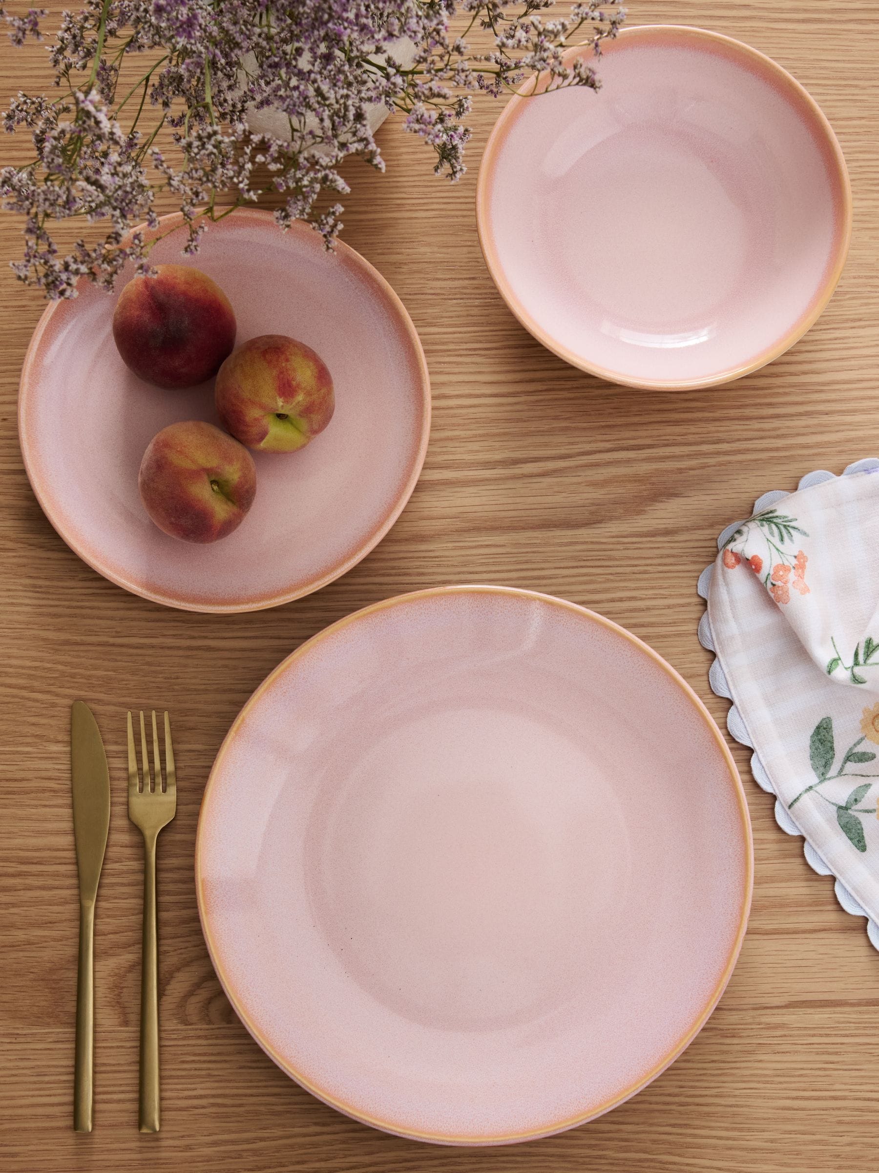 12 Piece Pink Hampton Dinner Set