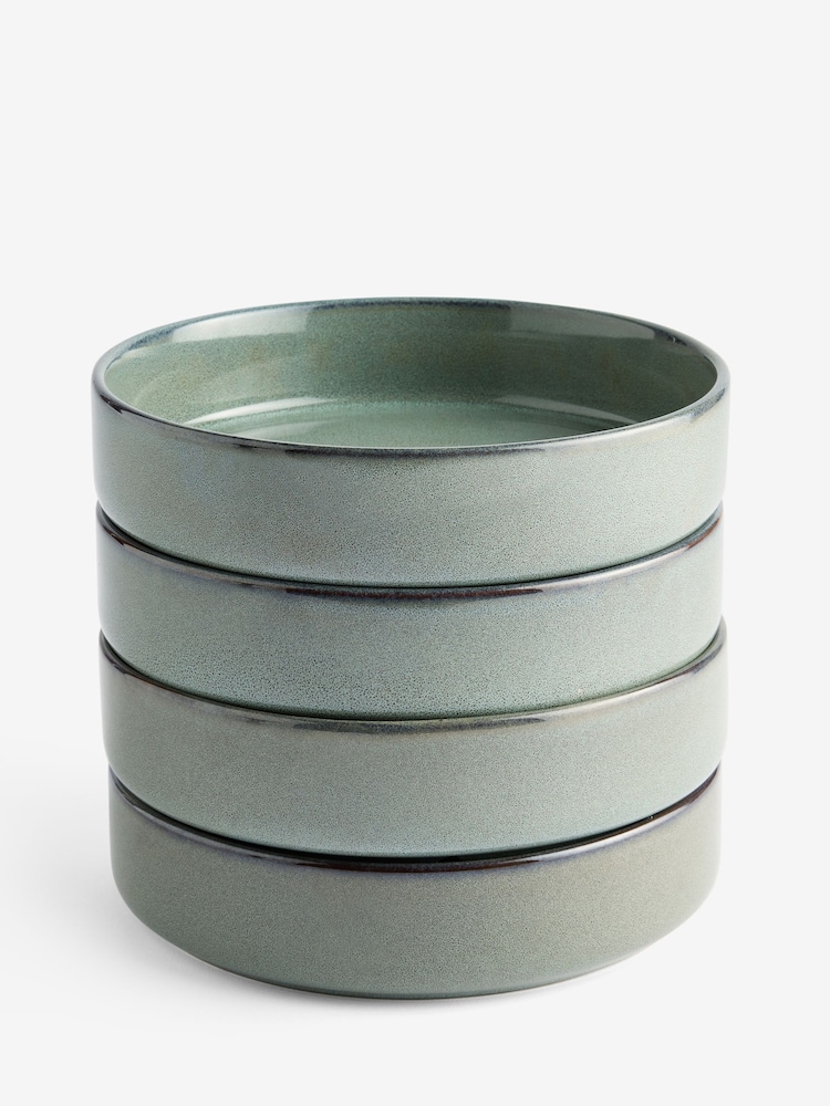 Green Dalton Set of 4 Pasta Bowls - Image 4 of 4 Green Dalton Set of 4 Pasta Bowls - Image 4 of 4
