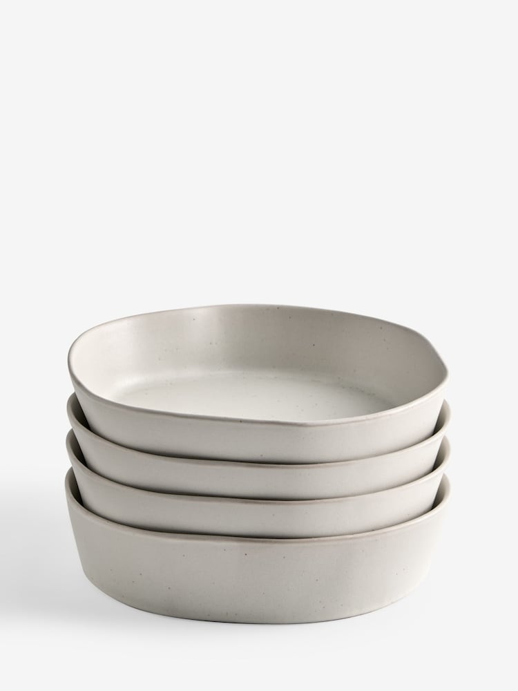 Set of 4 Natural Lana Pasta Bowls - Image 4 of 4 Set of 4 Natural Lana Pasta Bowls - Image 4 of 4