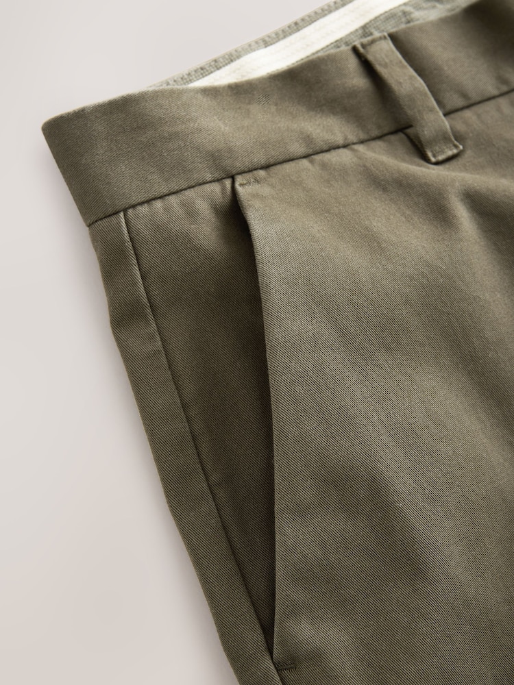 Olive Green Slim Fit Stretch Chinos Trousers - Image 10 of 10 Olive Green Slim Fit Stretch Chinos Trousers - Image 10 of 10