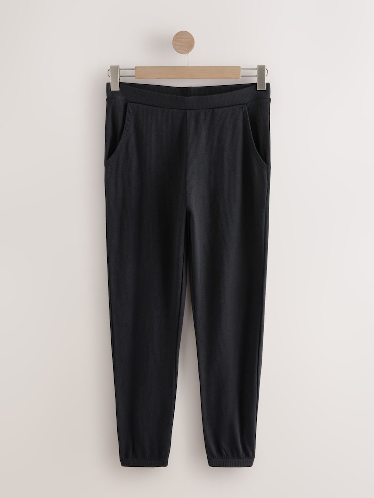 Black ThermoGen Maximum Warmth Rib Joggers - Image 1 of 3 Black ThermoGen Maximum Warmth Rib Joggers - Image 1 of 3