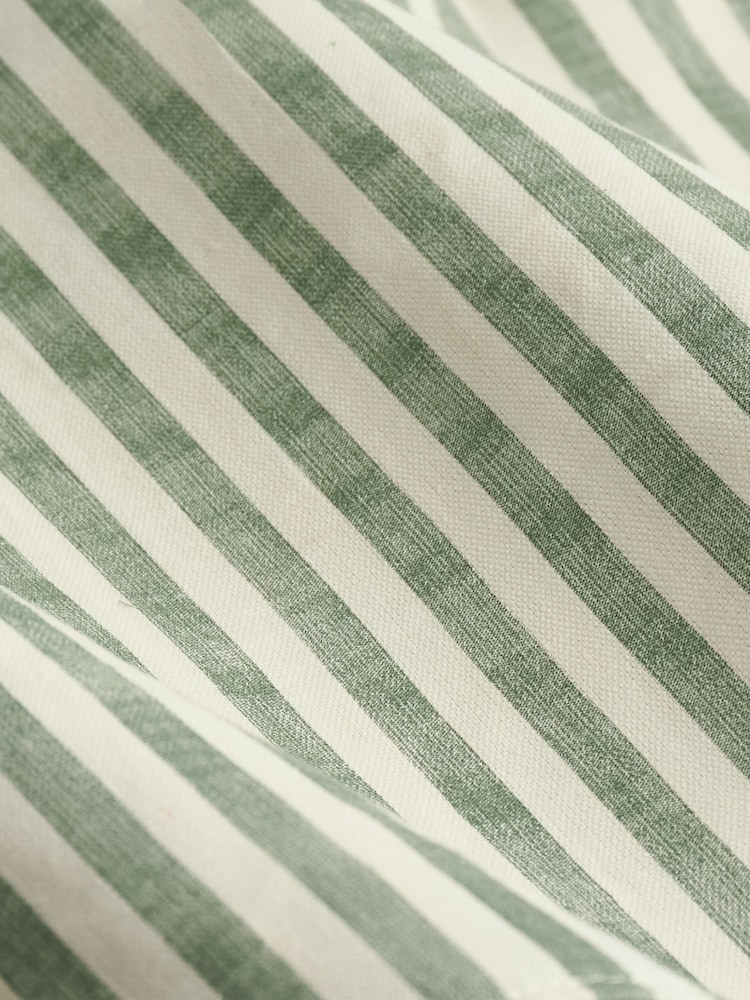 Yard Forest Hebden Striped Cotton Lined Eyelet Curtains Pair - Image 5 of 5