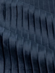 Paoletti Midnight Corinthian Velvet Room Darkening Lined Eyelet Curtain Pair - Image 6 of 6