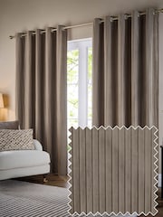 Paoletti Corinthian Velvet Room Darkening Lined Eyelet Curtain Pair - Bild 1 von 6