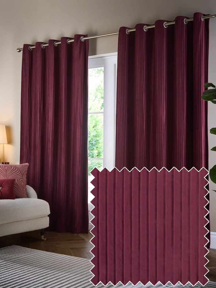 Затемняющая пара для комнаты с люверсами Paoletti Corinthian Velvet - Изображение 1 из 6