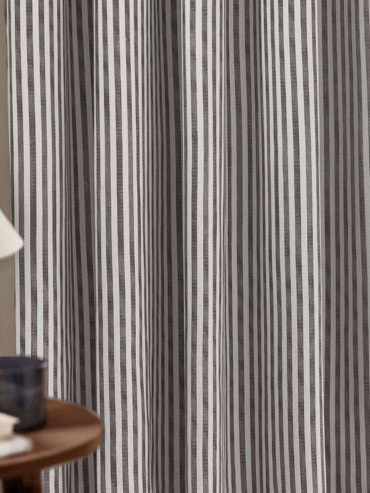 Yard Hebden Striped Eyelet Curtains - სურათი 3 3-დან Yard Hebden Striped Eyelet Curtains - სურათი 3 3-დან