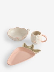 3 Piece Natural Easter Bunny Childrens Dining Set - Image 4 of 4